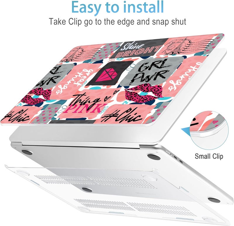 Mektron Designed for 2025/2024/2023 MacBook Air 15 INCH M4 A3241 /M3 A3114 /M2 A2941 Case, Printed Plastic Hard Shell Cover with 15.3" Liquid Retina Display Touch ID, Girly Graffiti - Image 5